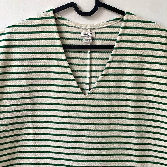 J. Crew green white striped shirt dress XS cotton blend - Picture 4 of 11